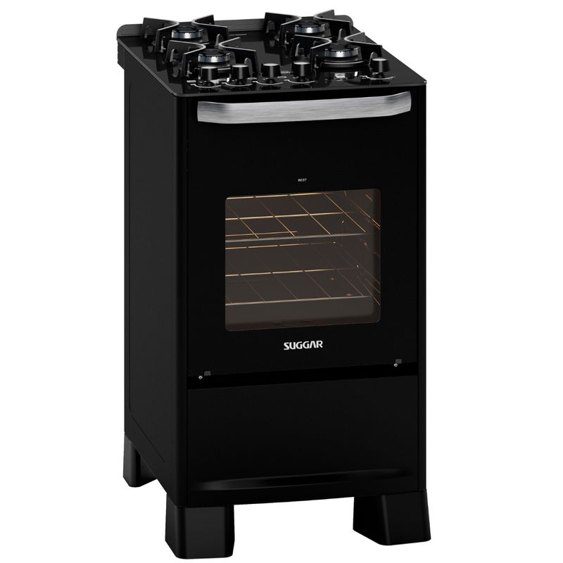 Fogao-Suggar-Best-Glass-4-Queimadores-Mesa-Vidro-Preto-Bivolt-FGVBG410PT-Cook-Eletroraro--6-