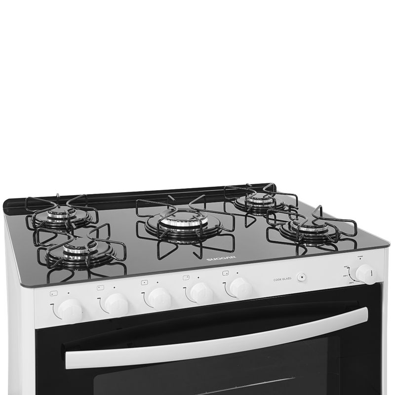 Fogao-Suggar-Cook-Glass-5-Queimadores-Mesa-Vidro-Branco-Bivolt-FGVCG510BR-Cook-Eletroraro--2-