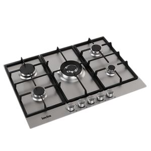 Cooktop a Gás Invita 70cm 5Q Inox Bivolt I-CKG-5Q-70-XX-3TNA