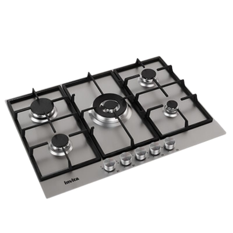 Cooktop-Invita-a-Gas-5-Bocas-70Cm-Inox-Bivolt-I-CKG-5Q-70-XX-3TNA-Cook-Eletroraro