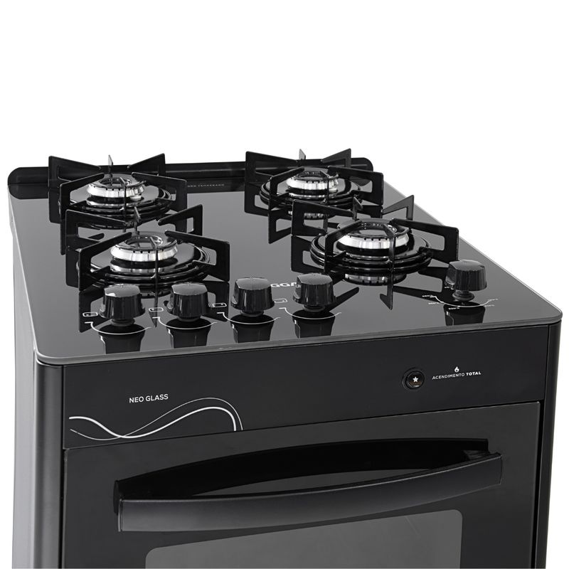 Fogao-Suggar-Neo-Glass-4-Queimadores-Mesa-Vidro-Preto-Bivolt-FGVNG410PT-Cook-Eletroraro--2-
