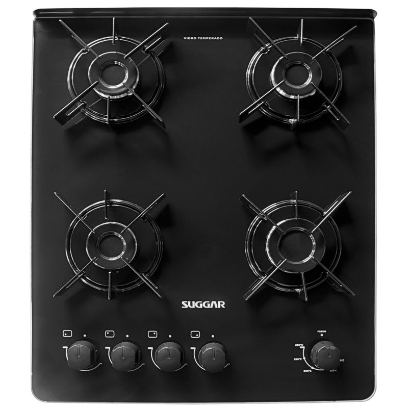 Fogao-Suggar-Neo-Glass-4-Queimadores-Mesa-Vidro-Preto-Bivolt-FGVNG410PT-Cook-Eletroraro--3-