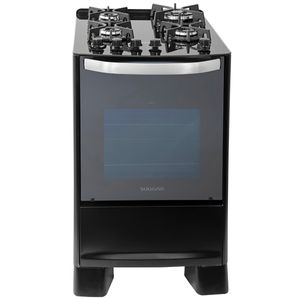 Fogão de Piso Suggar Master Grill 4Q Mesa Vidro Preto 220V FGVMTG412PT