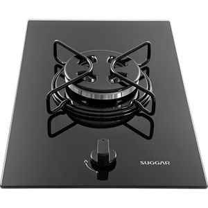 Cooktop a Gás Suggar Aço Esmaltado 1Q Vidro Preto Bivolt FG0101AVP