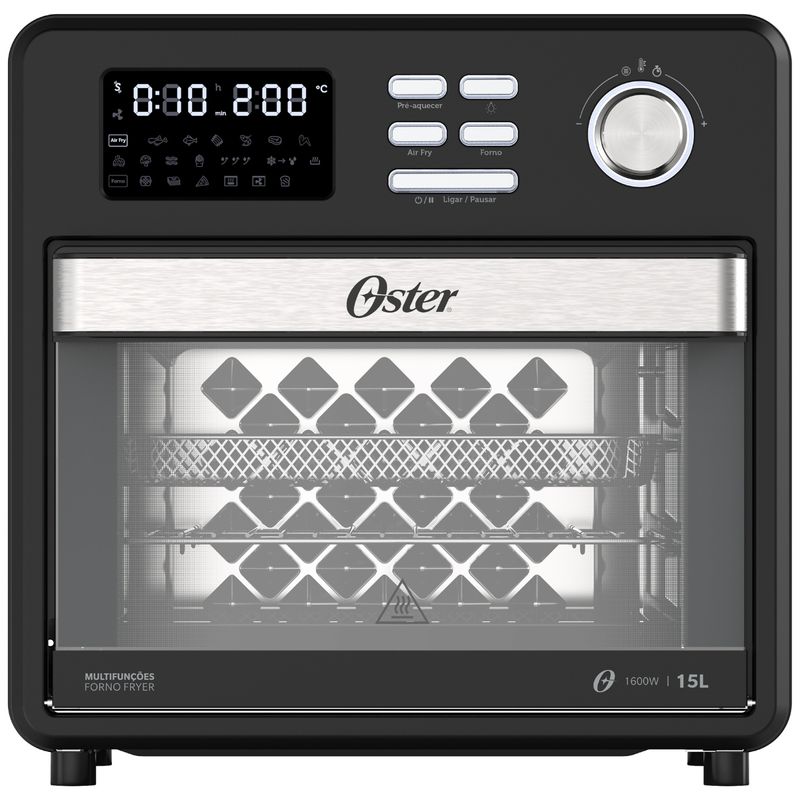 Forno-Eletrico-Oster-Multifuncao-10x1-Air-Fryer-Compact-15L-Preto-110V-OFOR160-127-Cook-Eletroraro