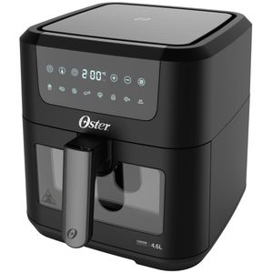Fritadeira Oster Air Fryer Digital Clear Visor Transparente 4.6L Preta 110V OFRT970-127