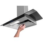Depurador-Suggar-Touch-Vidro-90Cm-Inox-110V-DV91THIX-Cook-Eletroraro--4-