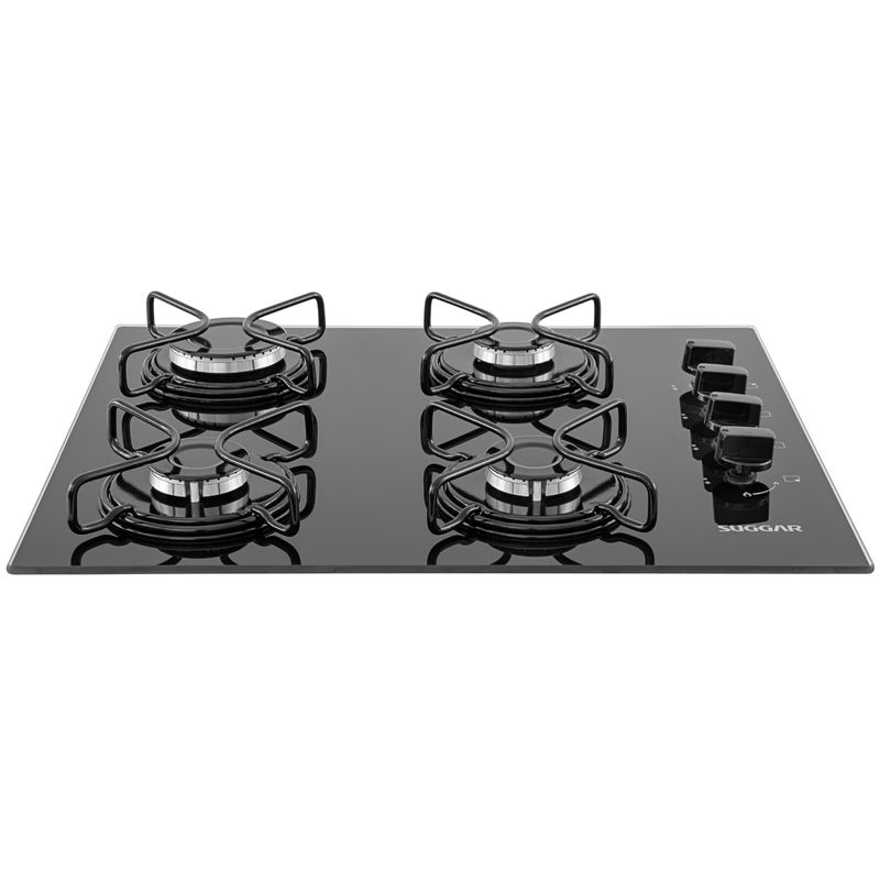 Cooktop-a-Gas-Suggar-4-Queimadores-Aco-Esmaltado-Vidro-Preto-Bivolt-FG4004AVP-Cook-Eletroraro