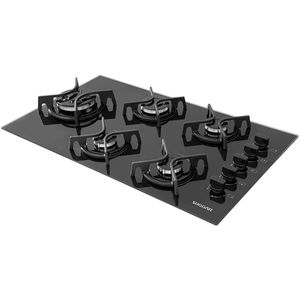 Cooktop a Gás Suggar 5Q Ferro Fundido Preto Bivolt FG5535FVP