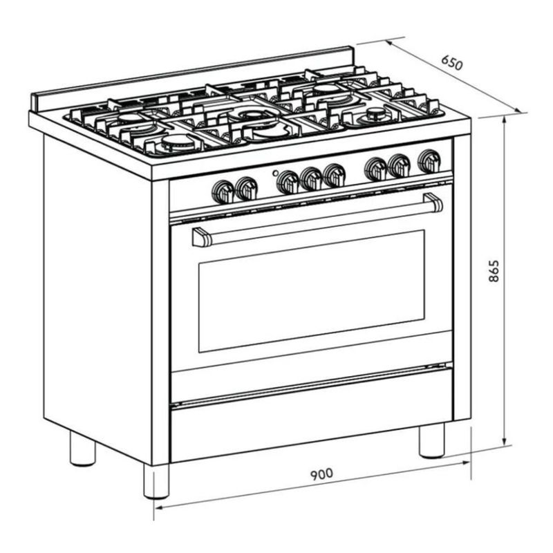 Fogao-Invita-De-Piso-5Q-90cm-a-Gas-e-Eletrico-Inox-220V-I-FGE-5Q-90-XX-2GMA-Cook-Eletroraro--5-