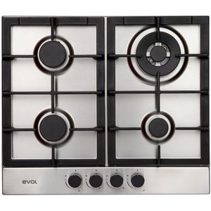 Cooktop a Gás Evol 60cm 4Q Inox Bivolt ECTGD4QM3A
