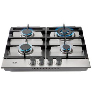 Cooktop a Gás Evol 60cm 4Q Inox Bivolt ECTGD4QM3A