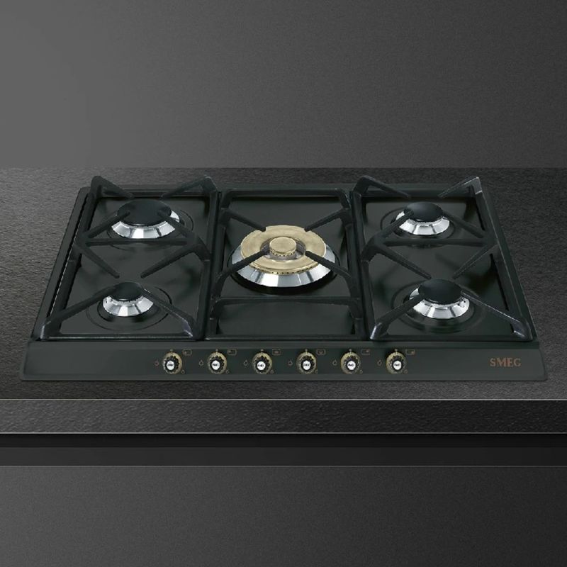 Cooktop-a-Gas-Smeg-Semiprofissional-Cortina-5-Queimadores-75Cm-Preto-220V-SR775AO-Cook-Eletroraro--3-