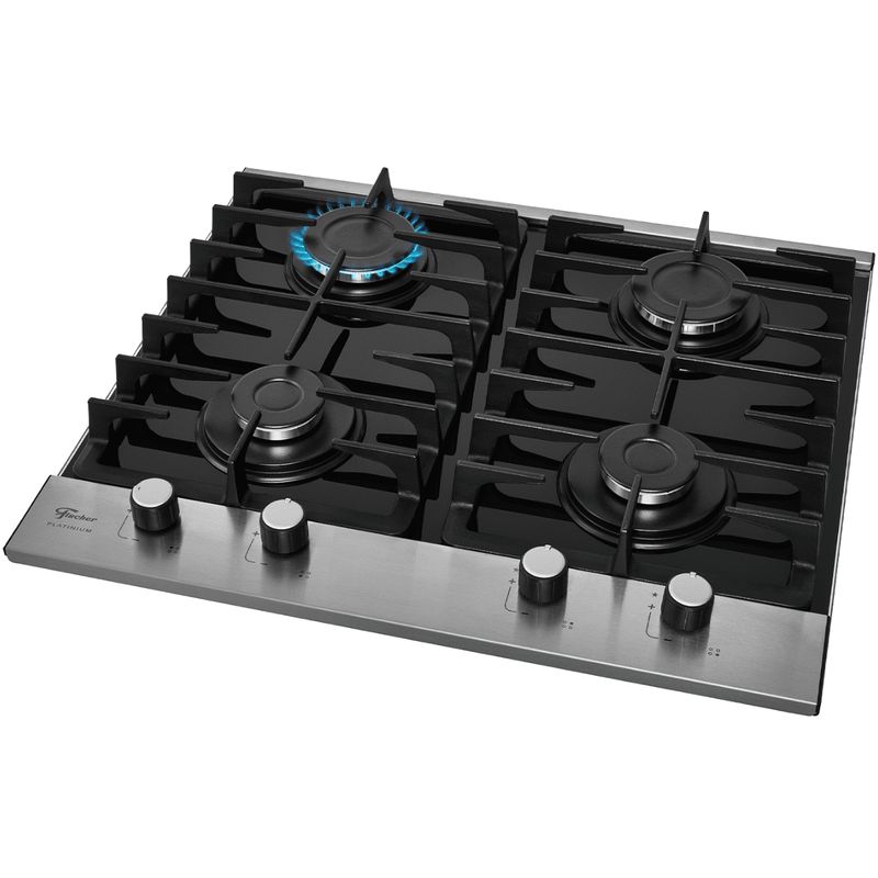 Cooktop-a-Gas-Fisher-Ferro-Fundido-4-Queimadores-Mesa-Vidro-Platinium-Bivolt-33800-92121-Cook-Eletroraro