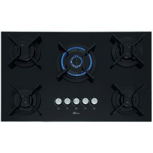 Cooktop a Gás Fischer Ferro Fundido Infinity 5Q Mesa Vidro Preto Bivolt 26298-57077
