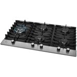 Cooktop-a-Gas-Fischer-Ferro-Fundido-5-Queimadores-Mesa-Vidro-Platinium-Preto-Bivolt-33810-92122-Cook-Eletroraro