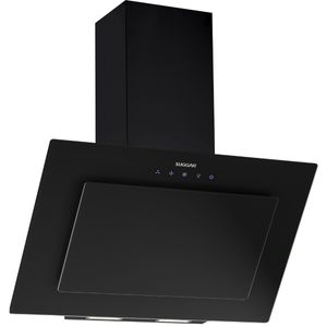 Coifa de Parede Suggar Onix Vidro Inclinado 90cm Preta 110V TP1291PT