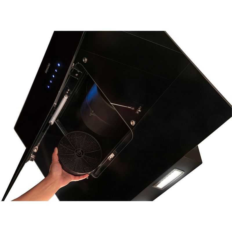 Coifa-de-Parede-Suggar-Onix-Vidro-Inclinado-90cm-Preta-110V-TP1291PT-Cook-Eletroraro--5-