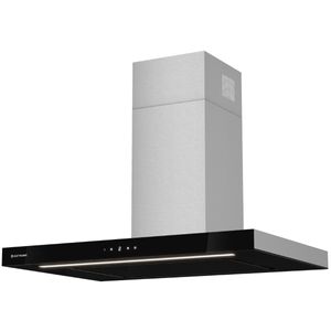 Coifa de Parede Elettromec Vetro Connect 90Cm Preta Inox 220V CFP-VTR-90-VP-2ATC