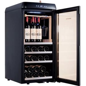 Adega Benmax 30 Garrafas Direita Preta Inox 110V BAC30