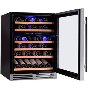 Adega Benmax 51 Garrafas Dual Zone Preta Inox 220V BAC51A
