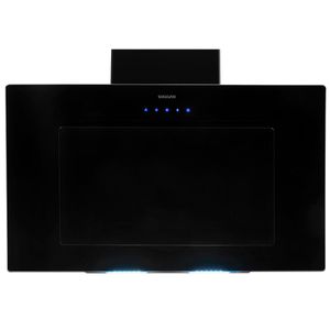 Coifa de Parede Suggar Onix Vidro Inclinado 90Cm Preta 220V TP1292PT