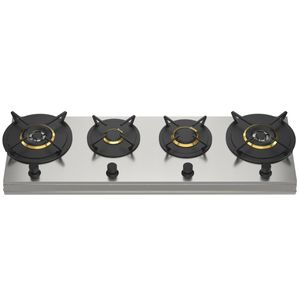 Cooktop a Gás Elettromec de Revestimento 4Q 120cm Inox 220V CKG-4Q-120-SR-2TLA