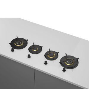 Cooktop a Gás Elettromec de Revestimento 4Q 120cm Inox 220V CKG-4Q-120-SR-2TLA