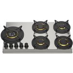 Cooktop-a-Gas-Elettromec-de-Revestimento-5Q-90cm-Inox-220V-CKG-5Q-90-SR-2TLA-Cook-Eletroraro