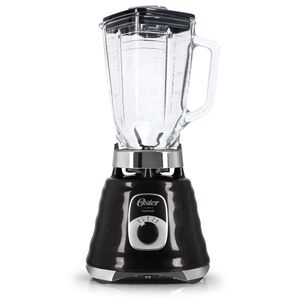 Liquidificador Oster Preto 1,25 Litros 110V, 700W Potência, Jarra de Vidro Resistente, Lâminas de Aço Inox, Modelo BLST4655B-017