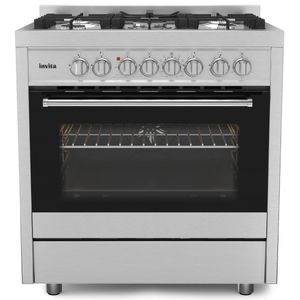 Fogão de Piso Invita 5Q 75cm Inox 220V I-FGE-5Q-75-XX-2GMA