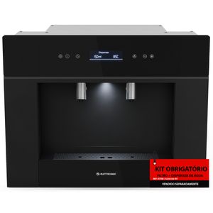 Purificador de Água Elettromec de Embutir Vetro 60cm Preto 220V DA-BI-60-VT-2TNA