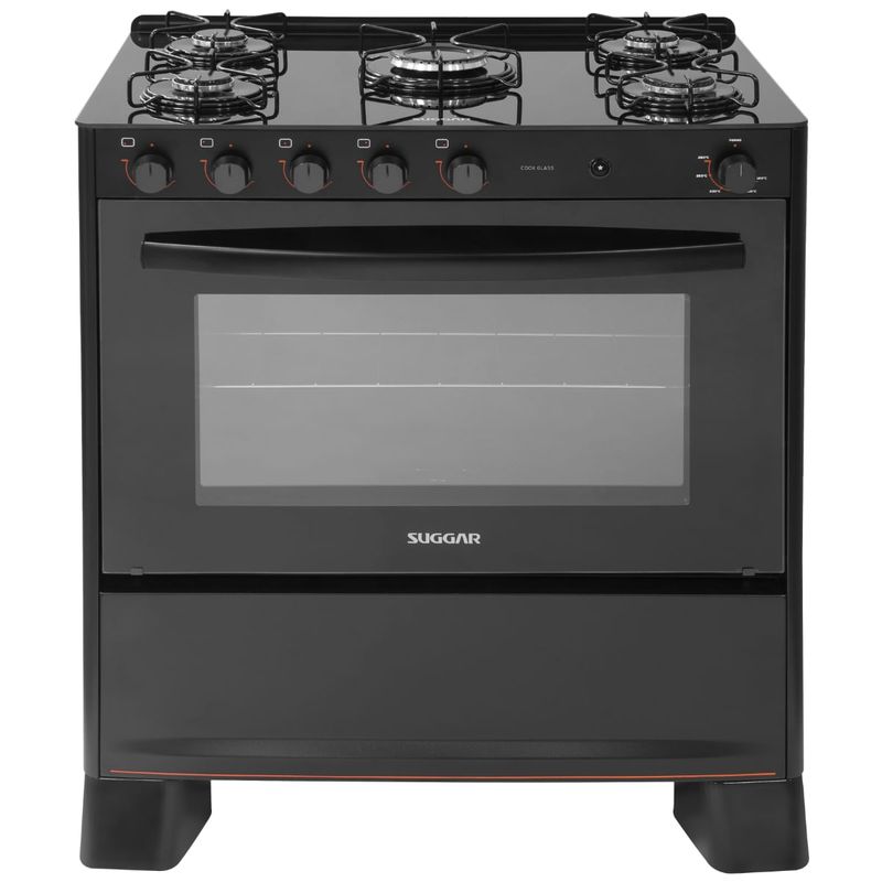 Fogao-Suggar-Cook-Glass-5-Queimadores-Mesa-Vidro-Preto-Bivolt-FGVCG510PT-Cook-Eletroraro