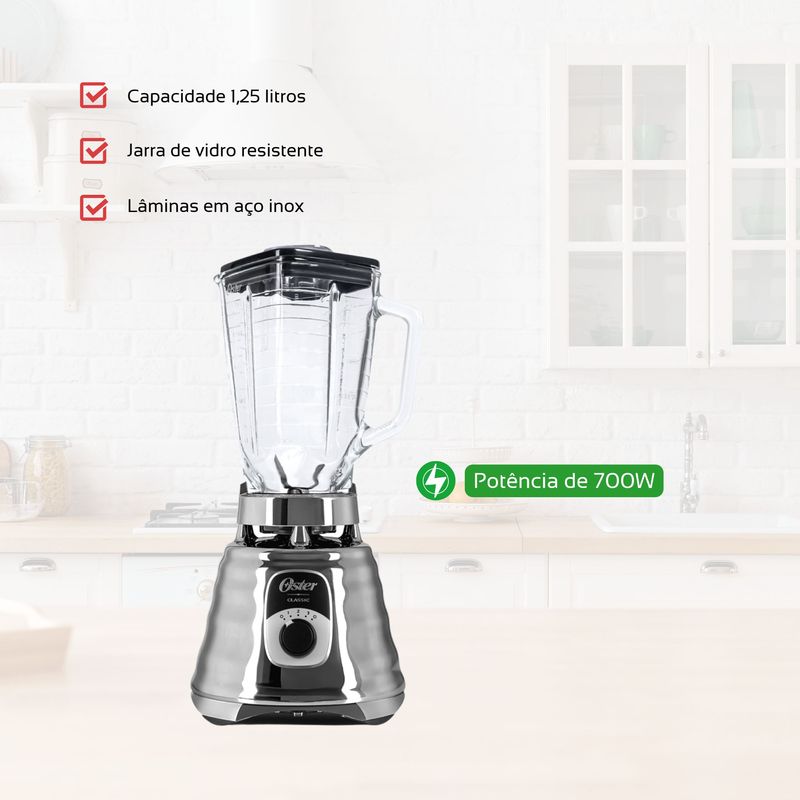 Liquidificador Oster Inox 1,25L 110V, Potente e Duravel, Ideal para Preparar Sucos, Smoothies e Molhos, Modelo BLST4655-017.jpg