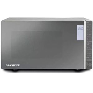 Micro-ondas Brastemp de Bancada Espelhado Grill 32L Inox 110V, Design Inovador e Função Grill, Modelo BMG45ARANA