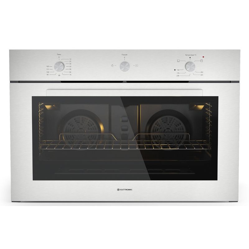 Forno a Gas Elettromec Luce de Embutir 125L 90Cm Inox 220V FG-AN-90-LC-2TNA Cook Eletroraro.jpg