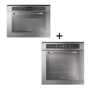 Combo Brastemp de Embutir: Micro-ondas 40L + Forno Elétrico 67L Inox 220V BO260ARBNA/BMO40ARBNA
