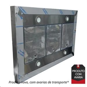 Coifa de Ilha Elettromec (Avariada) Milano 90cm Inox 110V 1-CFI-MLN-90-XX-1LUC Outlet