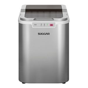 Máquina de Gelo Suggar 12Kg Prata 220V, Faz Cubos e Gelo em Escamas, Economize Espaço e Energia, Modelo MG1502PR
