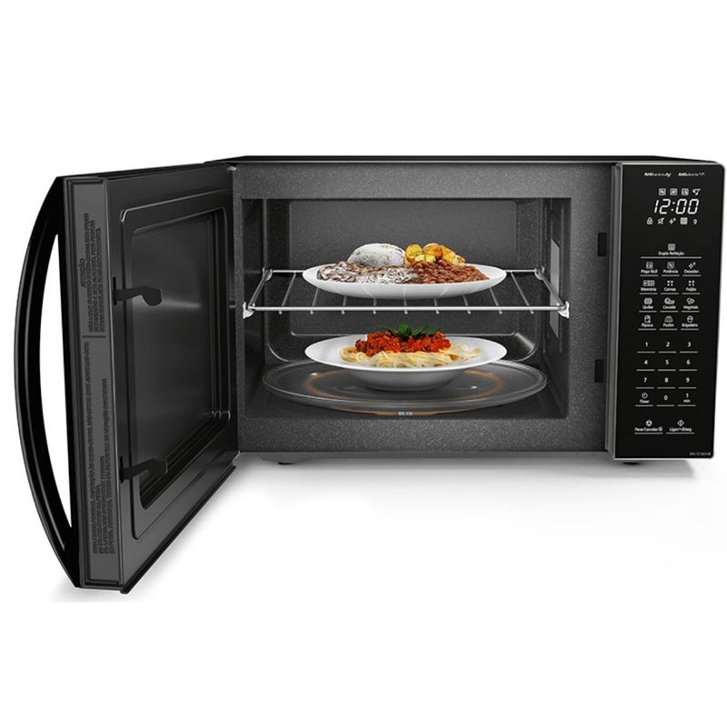 Microondas-Panasonic-Bancada-34L-Preto-110V-NN-ST66NBRUN-Cook-Eletroraro--7-