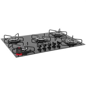 Cooktop a Gás Suggar (Mostruário) 5Q Vidro Preto Bivolt 1-FG5005AVP Outlet