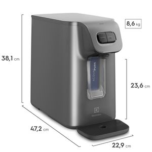 Purificador de Água Electrolux com Compressor PC01X Cinza 110V, Design Moderno, Filtro de Alta Eficiência, Modelo P30EBA51N09