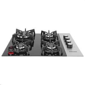 Cooktop a Gás Suggar (Mostruário) 4Q Vidro Inox Bivolt 2-FG4404FVPIX Outlet