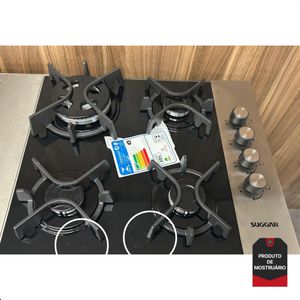 Cooktop a Gás Suggar (Mostruário) 4Q Vidro Inox Bivolt 2-FG4404FVPIX Outlet
