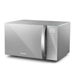 Micro-ondas Panasonic de Bancada com Tecnologia Dupla Refeição, Inox, 110V, Modelo NN-ST67LSRUN