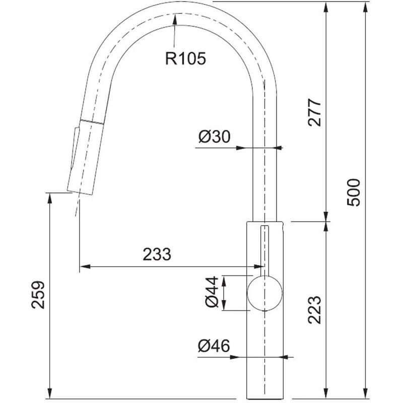 Misturador Franke Monocomando XL500 16249 -4-