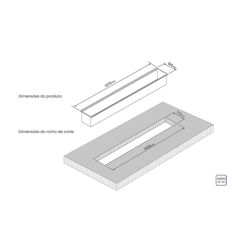 Escorredor Tramontina Canal Organizador 105Cm Inox 94534_003 -3-