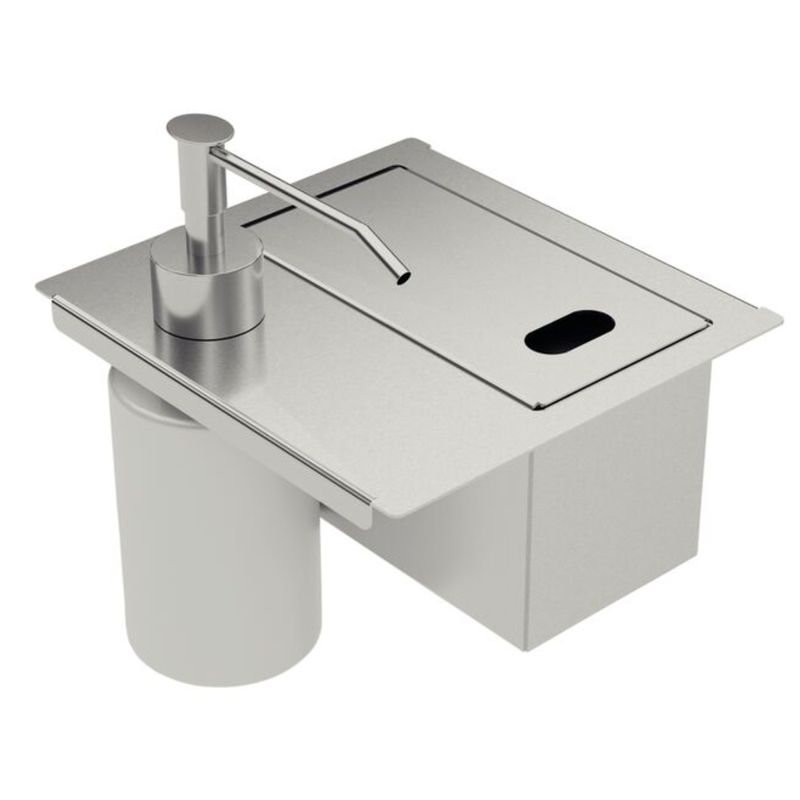 Porta Esponja Tramontina com Tampa e Dosador Inox 94534_026