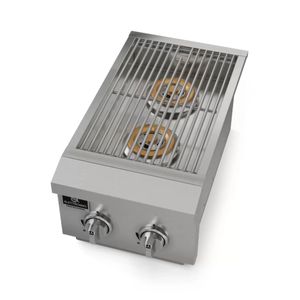 Churrasqueira a Gas Elettromec Dominó 2Q 40cm Inox DBQ-2Q-40-XP-NHUB