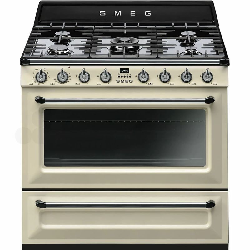 Fogao-Smeg-Victoria-Com-Forno-Termoventilado-5-Queimadores-90Cm-Creme-220V-TR90P9-Cook-Eletroraro